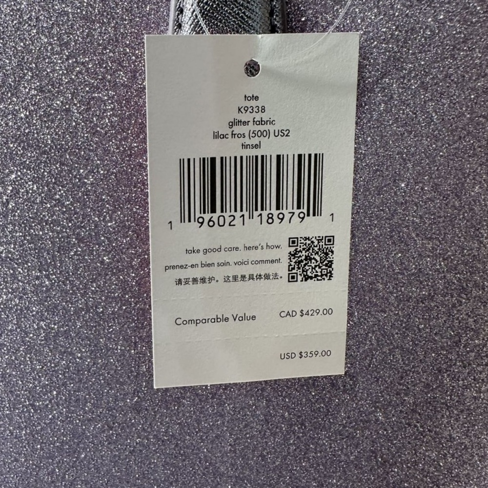 NWT Kate Spade Tinsel Tote Entry - Picture 5 of 7